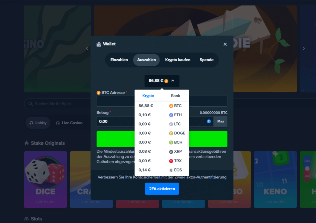 Stake Casino Payout