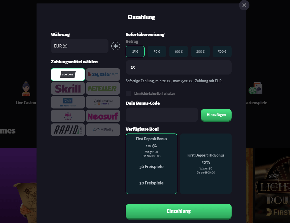 Slothunter Deposit Methods