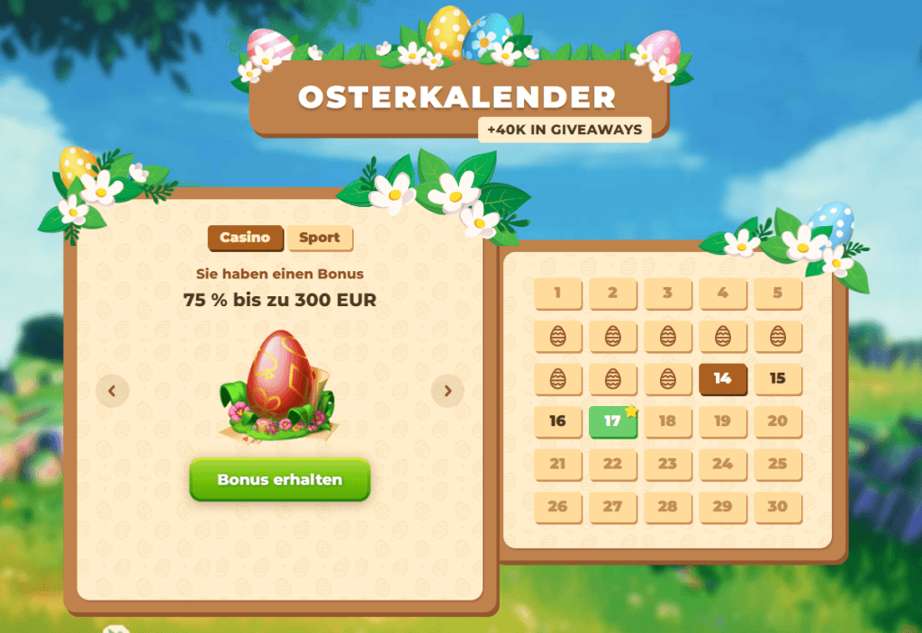 Wazamba Casino Easter Calendar