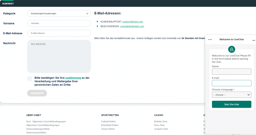Ivibet Casino Contact Details